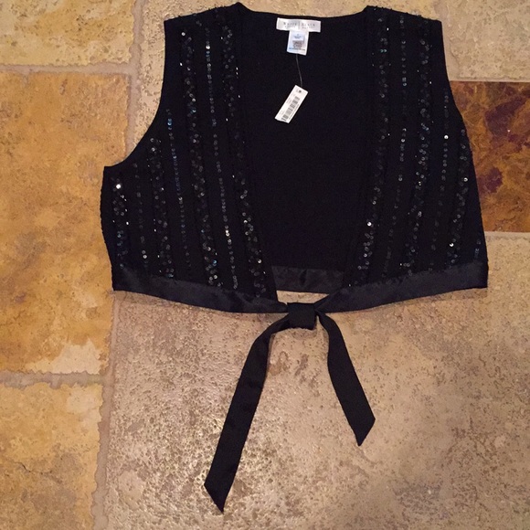 White House Black Market short sequin sweater vest - Picture 1 of 8